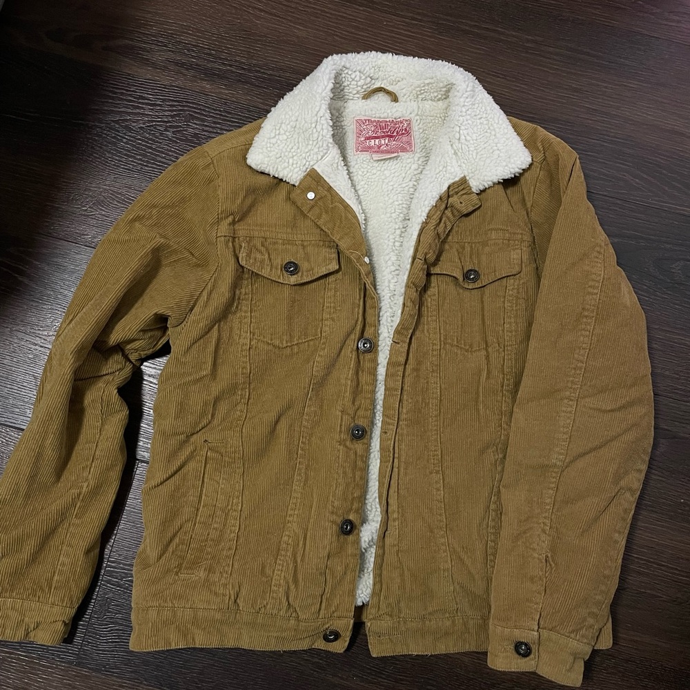 Brooklyn Cloth Tan Unisex Sherpa-Lined Jacket